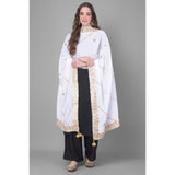 Women's Velvet Gotta Patti Dupatta (Off White, Length: 2.25 to 2.50 Mtr) - GillKart