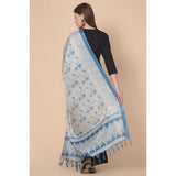 Women's Art Silk Printed Dupatta (Turquoise, Length: 2.25 to 2.50 Mtr) - GillKart