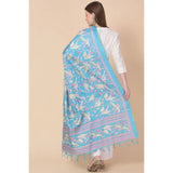 Women's Art Silk Printed Dupatta (Turquoise, Length: 2.25 to 2.50 Mtr) - GillKart