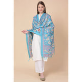 Women's Art Silk Printed Dupatta (Turquoise, Length: 2.25 to 2.50 Mtr) - GillKart