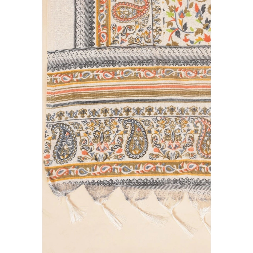 Women's Art Silk Printed Dupatta (White, Length: 2.25 to 2.50 Mtr) - GillKart