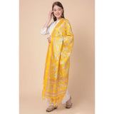 Women's Art Silk Printed Dupatta (Yellow, Length: 2.25 to 2.50 Mtr) - GillKart