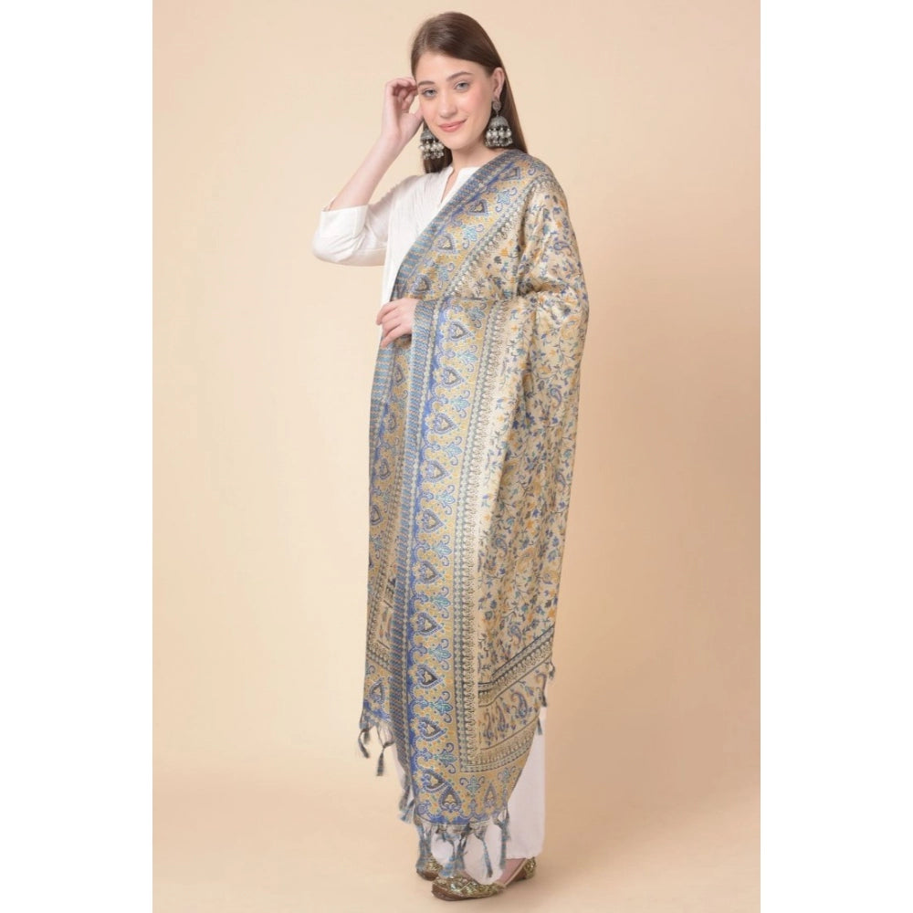 Women's Art Silk Printed Dupatta (Grey, Length: 2.25 to 2.50 Mtr) - GillKart