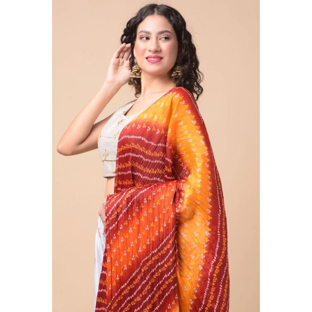 Women's Chanderi Printed Dupatta (Multicolor, Length: 2.25 to 2.50 Mtr) - GillKart