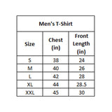 Men's Casual Half sleeve Printed Cotton Crew Neck T-shirt (Blue) - GillKart