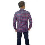 Men's Cotton Lycra Full Sleeve Checked Casual Shirt (Red ) - GillKart