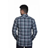 Men's Cotton Lycra Full Sleeve Checked Casual Shirt (Dark Green) - GillKart