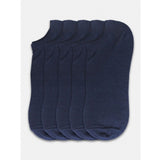 5 Pairs Unisex Casual Cotton Blended Solid Ankle length Socks (Navy) - GillKart