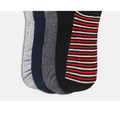 4 Pairs Men's Casual Cotton Blended Printed Mid-Calf length Socks (Assorted) - GillKart