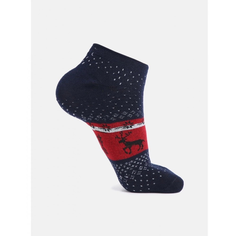 4 Pairs Unisex Casual Cotton Blended Printed Ankle length Socks (Assorted) - GillKart