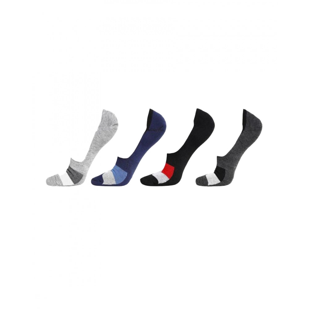 4 Pairs Unisex Casual Cotton Blended Printed No-show Socks (Assorted) - GillKart