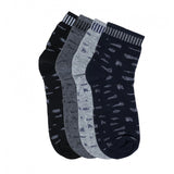 4 Pairs Men's Casual Cotton Blended Printed Mid-Calf length Socks (Assorted) - GillKart