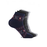 4 Pairs Men's Casual Cotton Blended Printed Ankle length Socks (Assorted) - GillKart