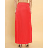 Women's Silk Solid Free Size Petticoat (Red) - GillKart