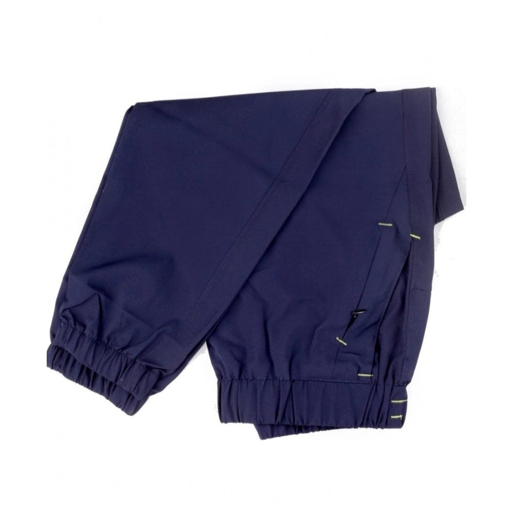 Men's Polyster Solid Track Pant-Lower (Navy Blue)