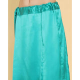 Women's Silk Solid Free Size Petticoat (SeeSaw Green) - GillKart