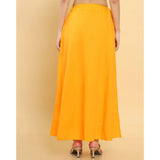 Women's Cotton Solid Free Size Petticoat (Mustard) - GillKart