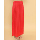 Women's Silk Solid Free Size Petticoat (Red) - GillKart