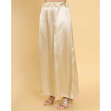 Women's Silk Solid Free Size Petticoat (Gold) - GillKart