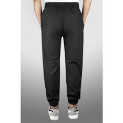 Men's Polyster Soild Track Pant-Lower (Black) - GillKart