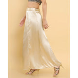 Women's Silk Solid Free Size Petticoat (Gold) - GillKart