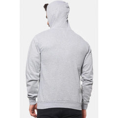 Men's Casual Solid Fleece Hooded Neck T-shirt (Grey) - GillKart