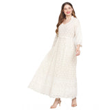 Women's Casual 3/4th Sleeve Embroidered Cotton Kurti (White) - GillKart