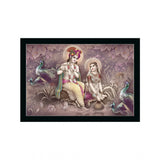 Radha Krishna Painting with Synthetic Photo Frame (Multicolor) - GillKart