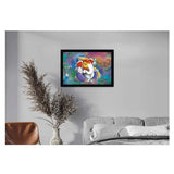 Ganesh Photo with Synthetic Photo Frame (Multicolor) - GillKart