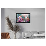 Radha Krishna Painting with Synthetic Photo Frame (Multicolor) - GillKart