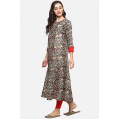 Women's Casual 3/4 th Sleeve Printed Cotton Kurti (MultiColor) - GillKart