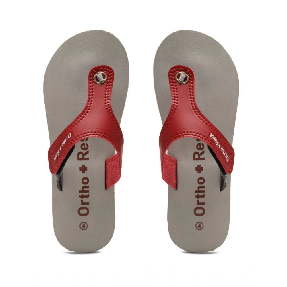 Unisex Rubber Comfortable Orthopedic Doctor Slipper and Flip Flops (Maroon) - GillKart