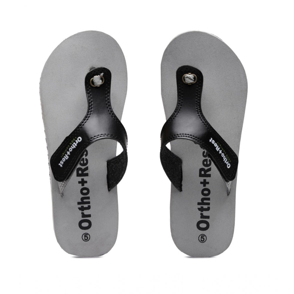 Unisex Rubber Comfortable Orthopedic Doctor Slipper and Flip Flops (Grey) - GillKart