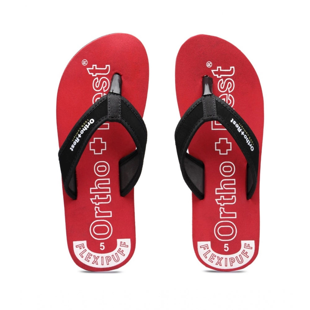 Unisex Rubber Comfortable Orthopedic Doctor Slipper and Flip Flops (Red) - GillKart