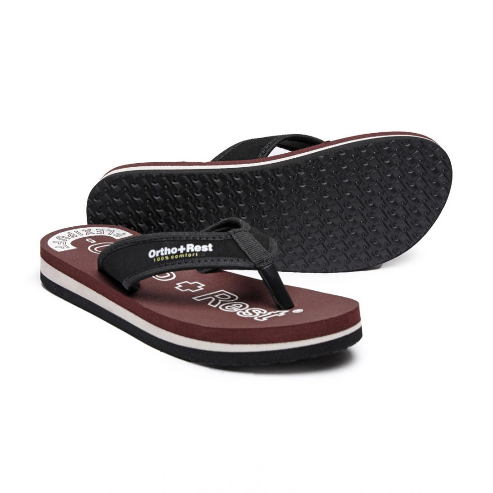 Unisex Rubber Comfortable Orthopedic Doctor Slipper and Flip Flops (Maroon) - GillKart