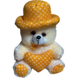 Cap Teddy Bear with Heart (Yellow) - GillKart