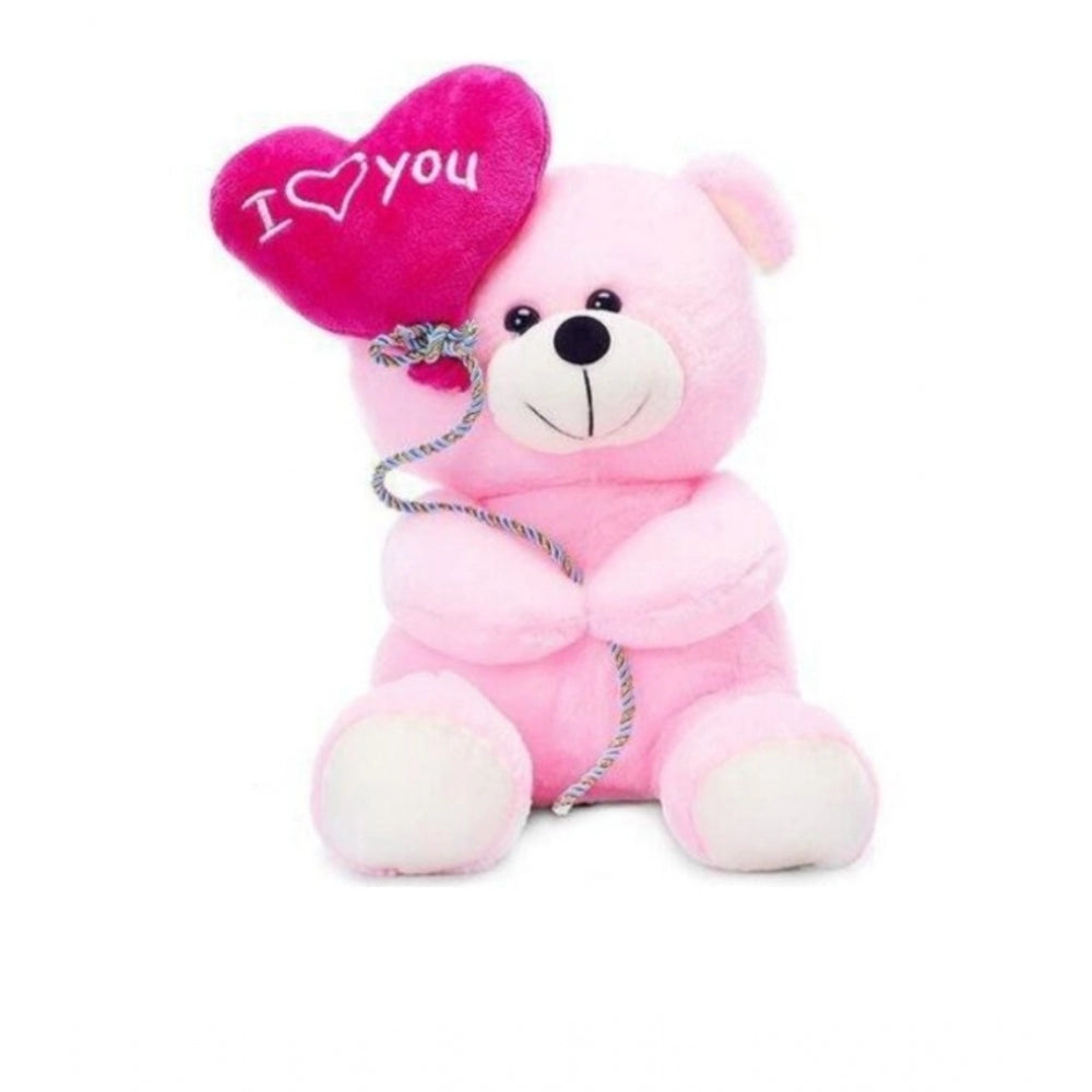 Bear with Heart Love You Balloon (Pink) - GillKart