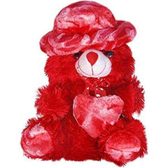 Teddy Bear with Heart and Cap (Red) - GillKart