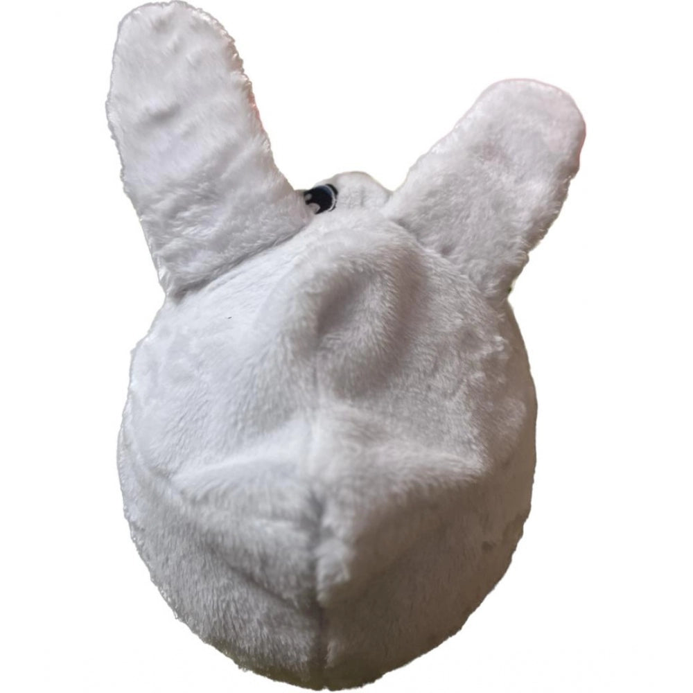 Plush Animal Helmet Covers (White) - GillKart