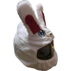 Plush Animal Helmet Covers (White) - GillKart