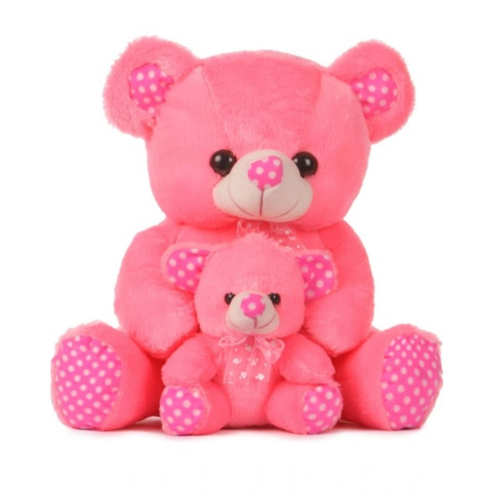 Mother And Baby Teddy Bear (Pink) - GillKart