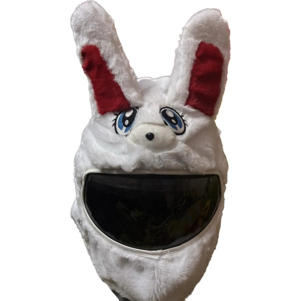 Plush Animal Helmet Covers (White) - GillKart