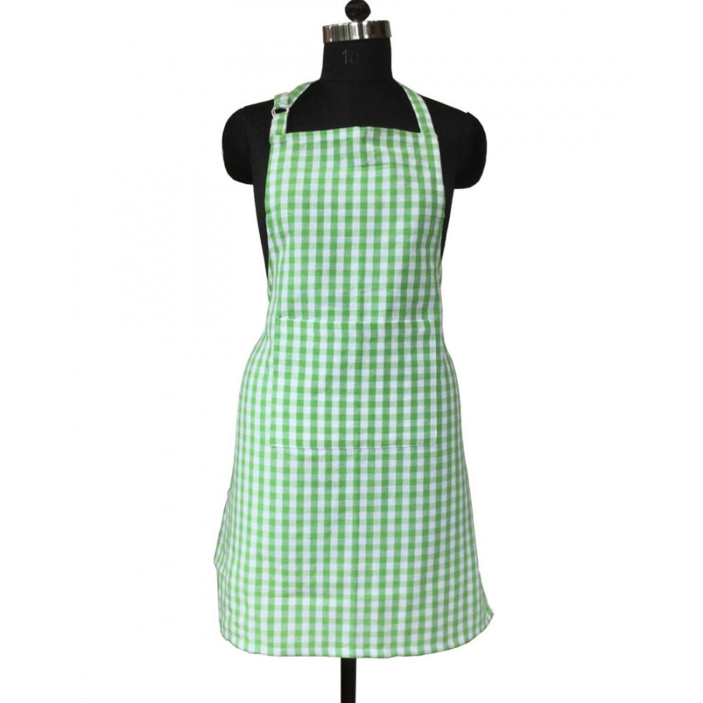 Checkered Cotton Aprons (Green) - GillKart