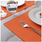 Ribbed Cotton Place Mats Sets (Orange) - GillKart