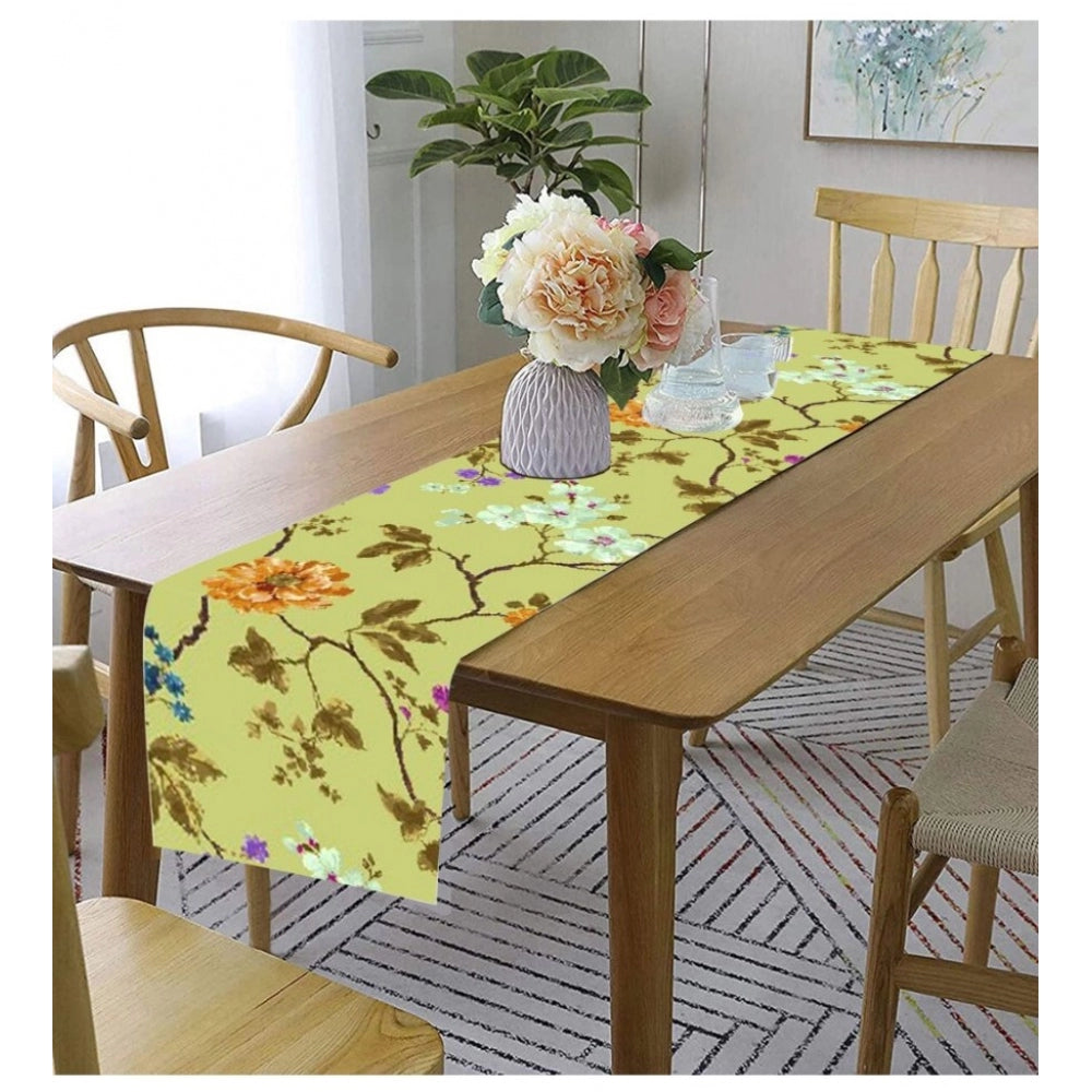 Printed Polyester Table Runners (Mustard) - GillKart