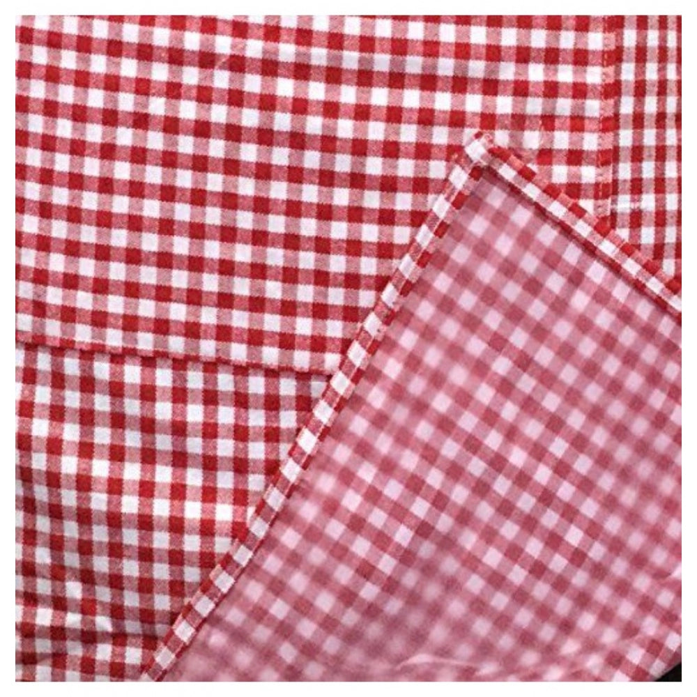 Checked Cotton Aprons (Red) - GillKart