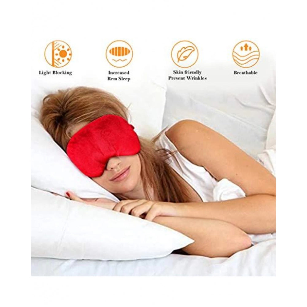 Solid Velvet Eyemasks (Black &amp; Red) - GillKart