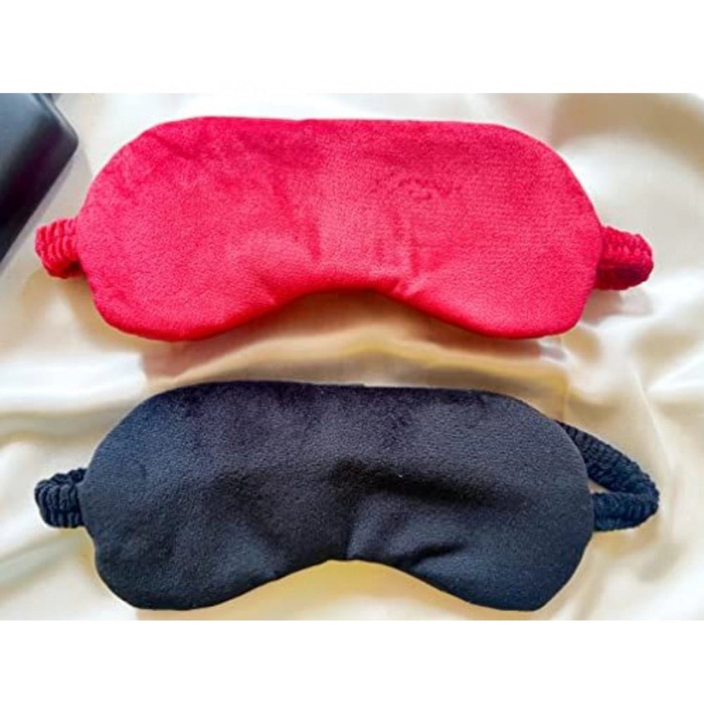 Solid Velvet Eyemasks (Black &amp; Red) - GillKart