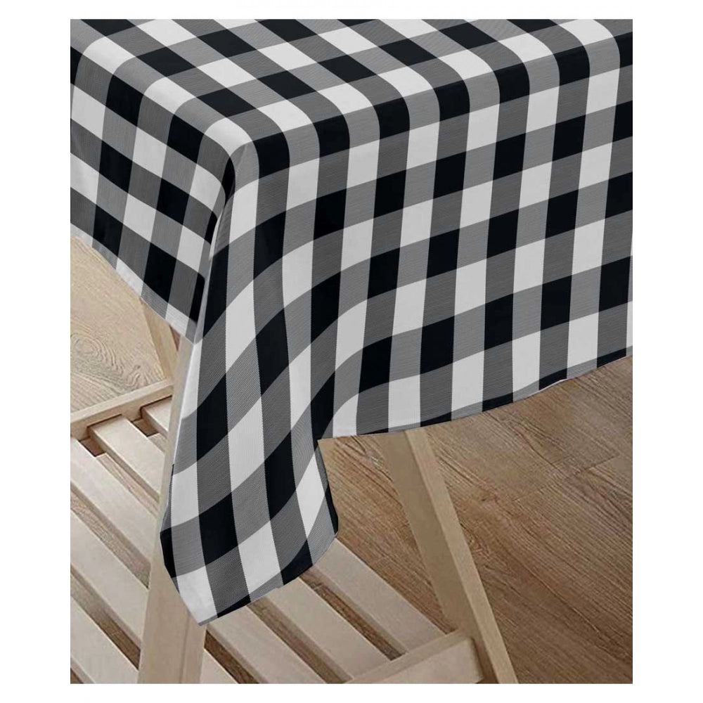 Checked Cotton Checks Table Cloth (Black) - GillKart