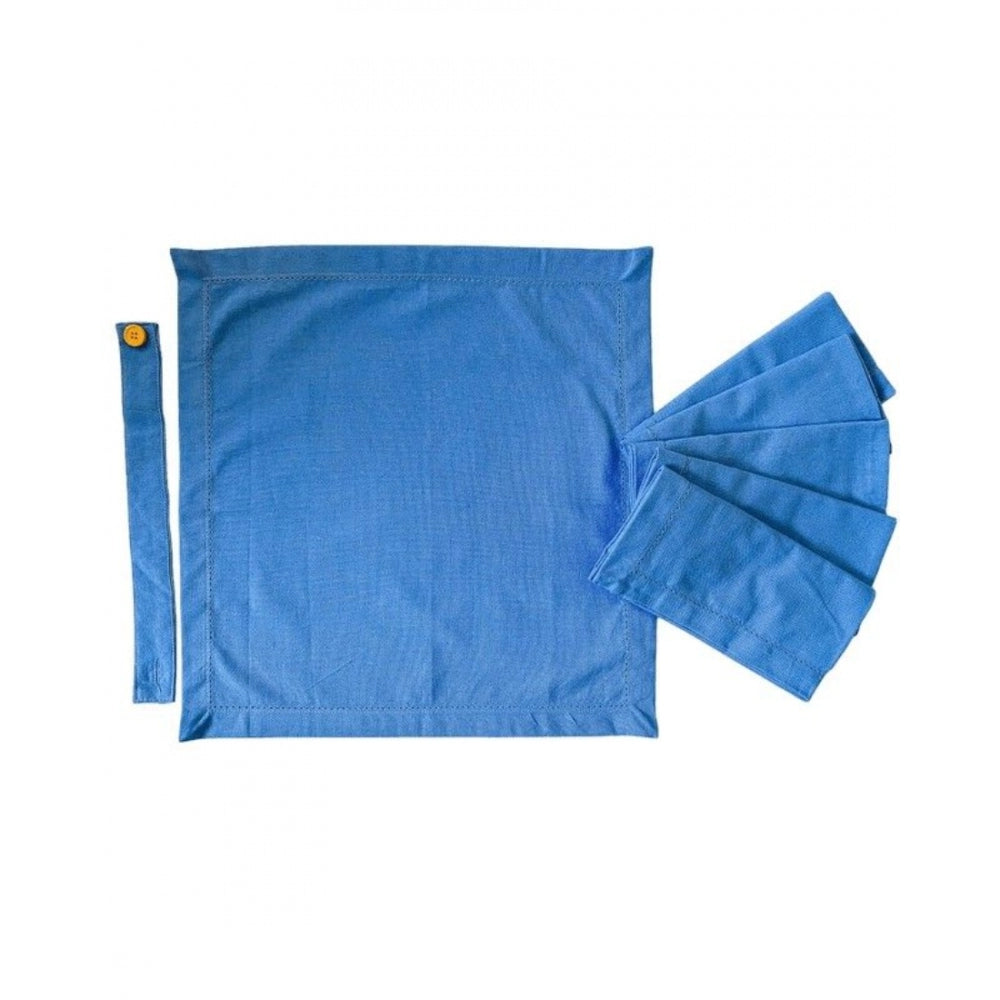 Solid Cotton Napkins Sets (Blue) - GillKart